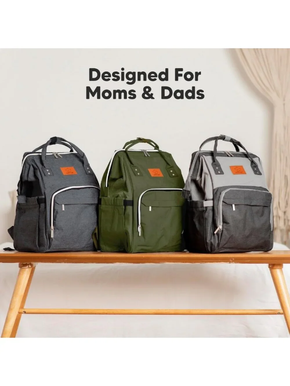 Large Waterproof Baby Diaper Bag Backpack | Multi-Functional Travel Essentials